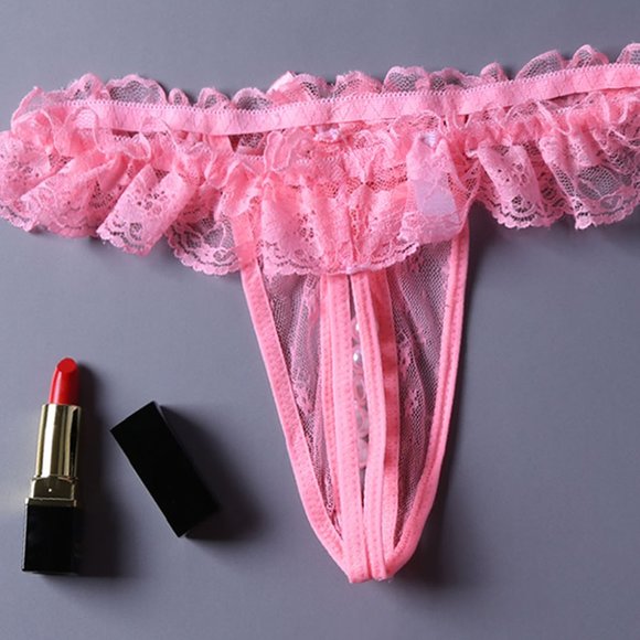 Sexy beaded open crotch g-string - Picture 4 of 4